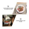 Hemoton Griddle Accessories Cubiertas de platos de acero