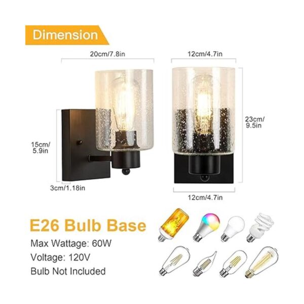 Depuley 1 lámpara de pared color negro mate de luz_5