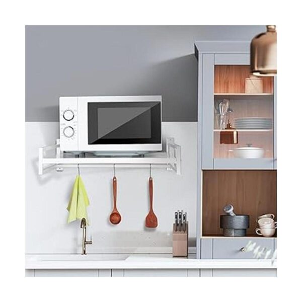 Estante para horno microondas de montaje en pared para_5