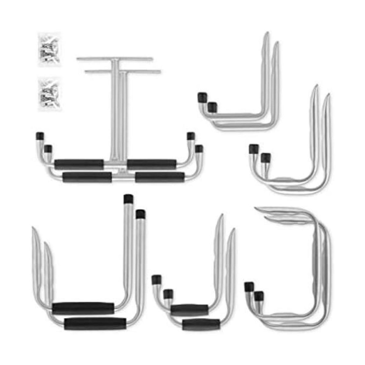 Navaris Ganchos de techo de garaje juego de 12 Perchas