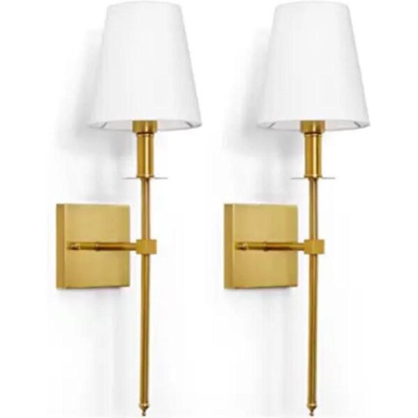 GRATESOLA Juego de 2 apliques de pared clásicos rústicos_1