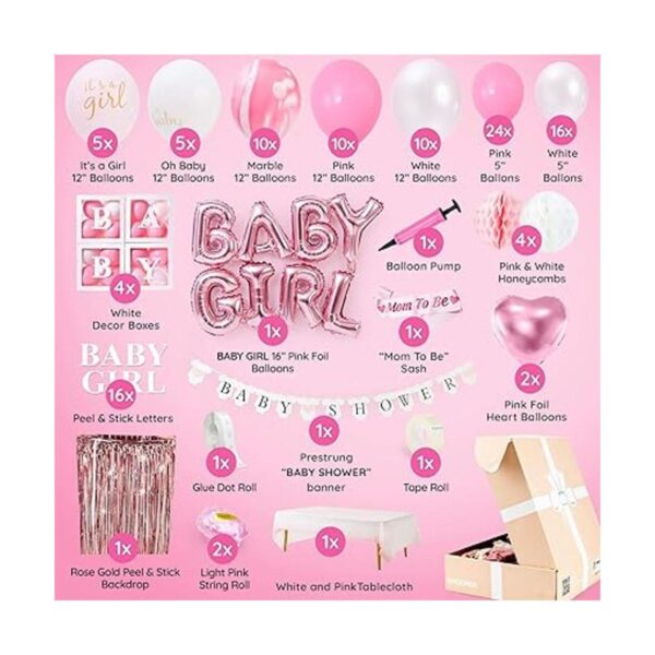 Decoraciones de baby shower para niñas Juego de juguetes_4