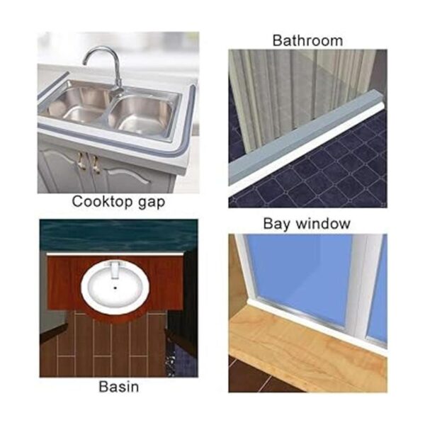 Ejoycos Tapón de agua plegable para baño barrera de_5