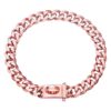 Collar de perro cubano de lujo de oro rosa de 18 quilates_1
