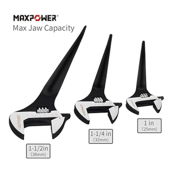MAXPOWER Juego de llaves de 3 piezas 10 pulgadas 12
