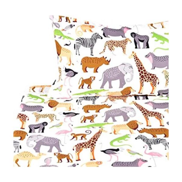 Jpinno Juego de sábanas de animales de la selva leopardo_1