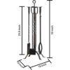 Fire Beauty Juego de 5 herramientas para chimenea de