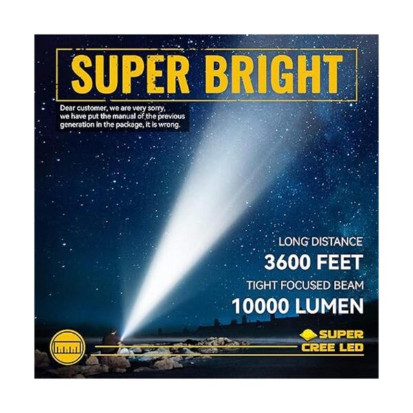 Durapower Foco recargable foco de mano LED súper_3
