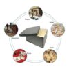 Lineco Caja de almacenamiento de registros azulgris 12