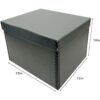 Lineco Caja de almacenamiento de registros azulgris 12