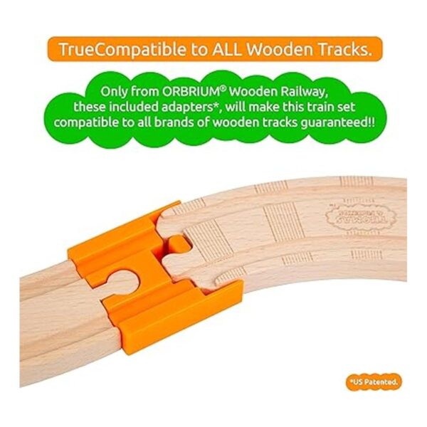 ORBRIUM Juego de tren de madera de elevación y carga con_6
