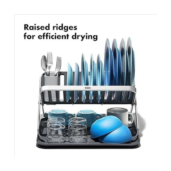 OXO Good Grips Escurridor de platos plano plegable de_4