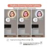 Espejo de maquillaje iluminado de pared recargable_3