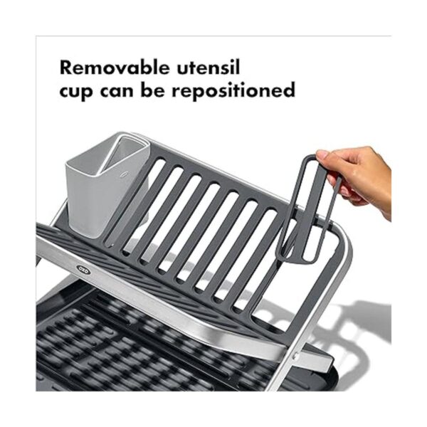 OXO Good Grips Escurridor de platos plano plegable de_5