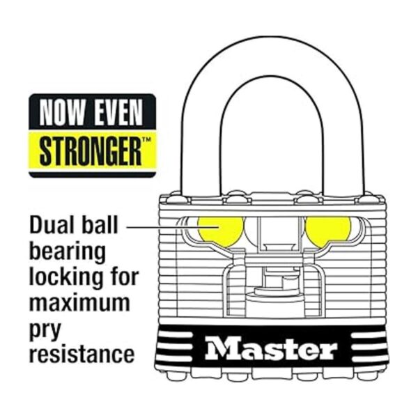 Master Lock 15SSKADLJ Candado de acero inoxidable para