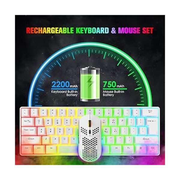 Combo de teclado y mouse para juegos inalámbricos mini