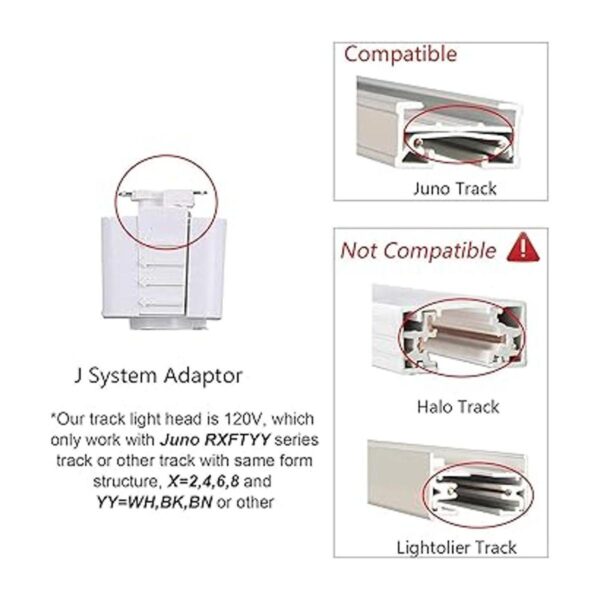 Cloudy Bay Juno Cabezal de luz LED tipo pista CRI de 10