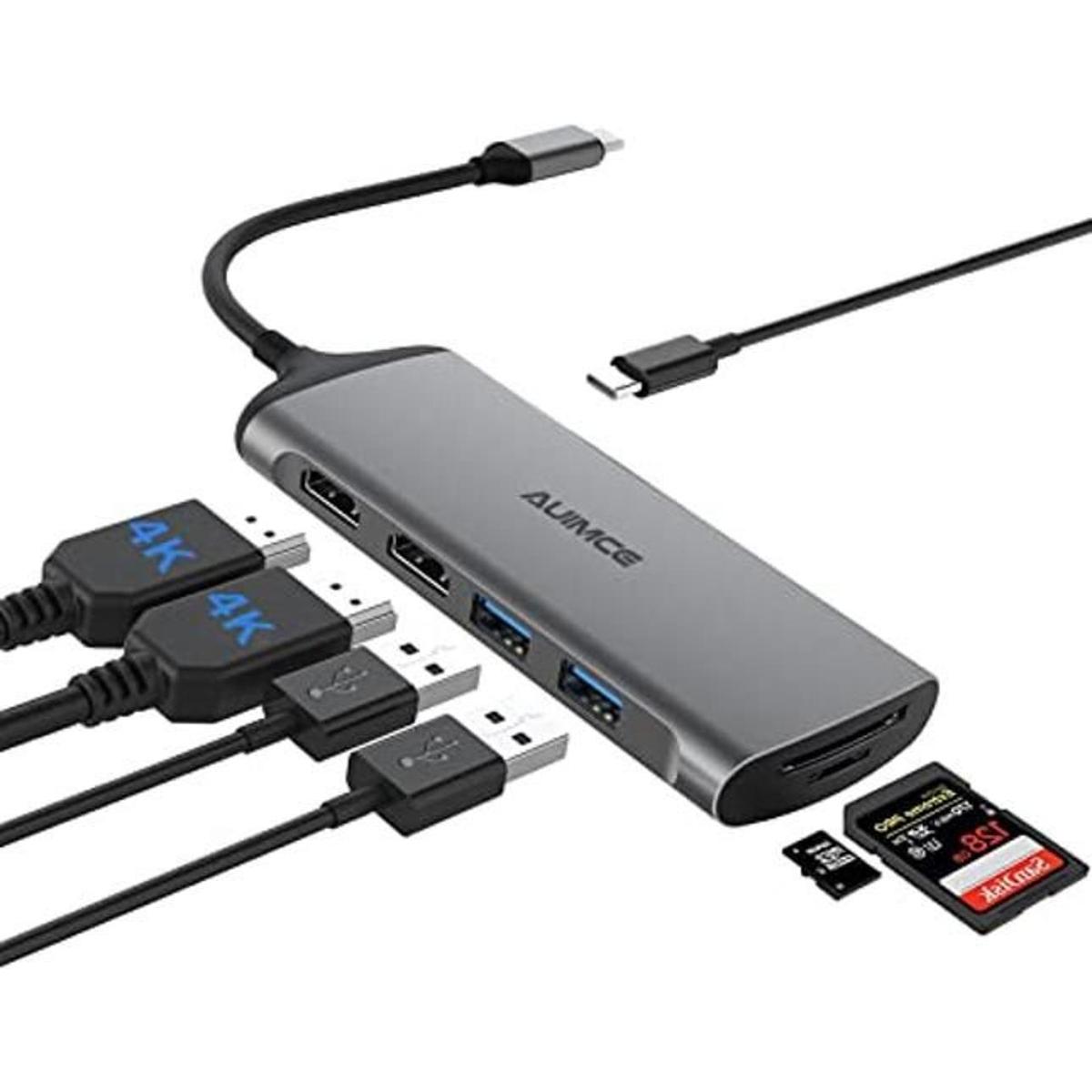 Estación de acoplamiento dual HDMI para laptop monitor