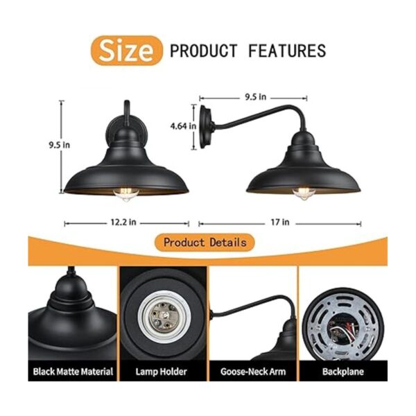 FLQMYQ Luces de pared para exteriores soporte de pared_4