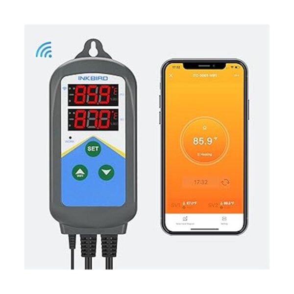 Controlador de temperatura Inkbird ITC306T WiFi Termostato_2