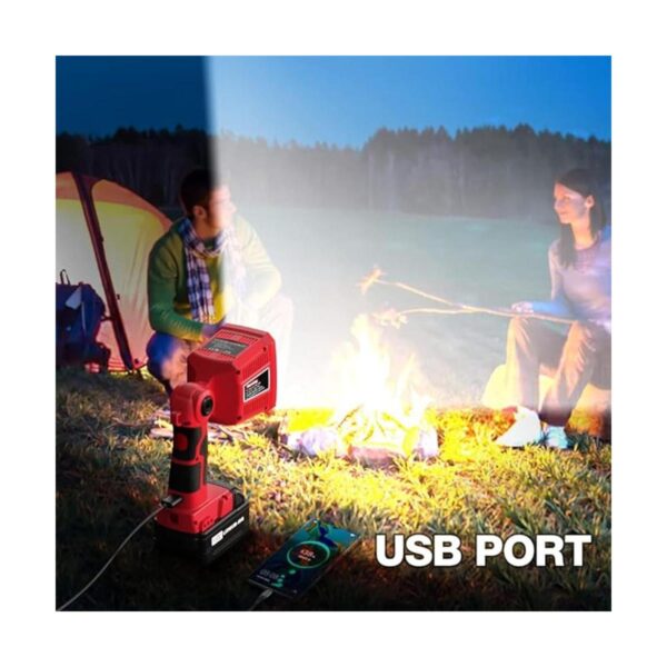 DTEZTECH Luz Milwaukee de 18 W alimentada por Milwaukee