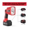 DTEZTECH Luz Milwaukee de 18 W alimentada por Milwaukee