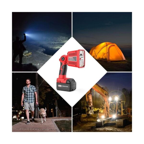 DTEZTECH Luz Milwaukee de 18 W alimentada por Milwaukee