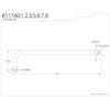 Kingston Brass K117A3 Brazo de ducha de lluvia 17.2 in_2
