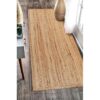 Hausattire Alfombra trenzada de yute tejida a mano 2 x 6_1