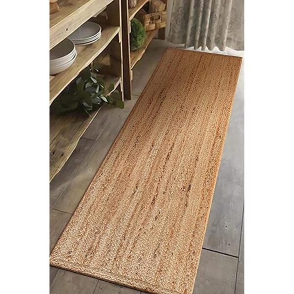 Hausattire Alfombra trenzada de yute tejida a mano 2 x 6_4