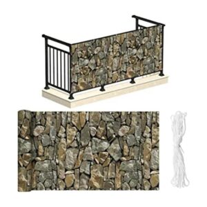 NAIMORUI Cubierta decorativa de PVC para balcón con cuerda_1