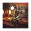 Lámparas retro industriales robot lámparas retro bronce_3