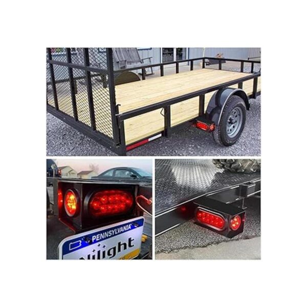 Nilight TL34 2 cajas de luz de remolque de acero con_2