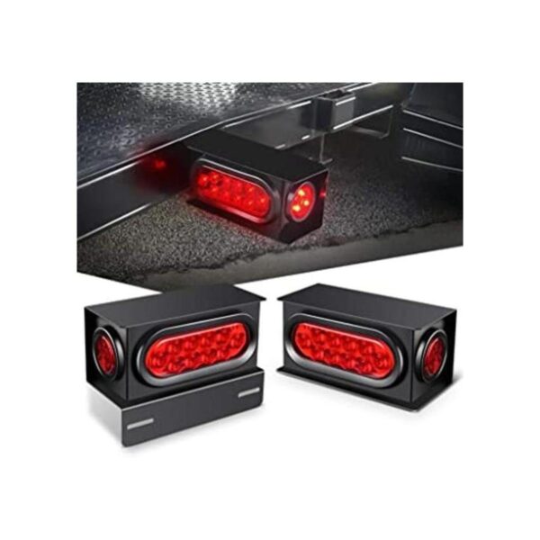 Nilight TL34 2 cajas de luz de remolque de acero con_1