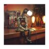 Lámparas retro industriales robot lámparas retro bronce_1