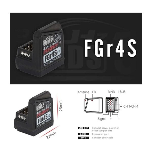GoolRC Flysky FGr4S V2 Receptor 2.4GHz 4CH AFHDS 3