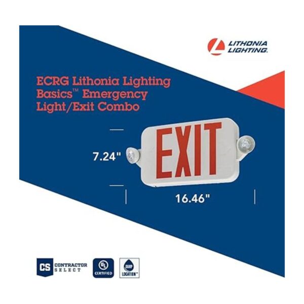 Lithonia Lighting RD M6 ECRG LED luz de emergenciasalida
