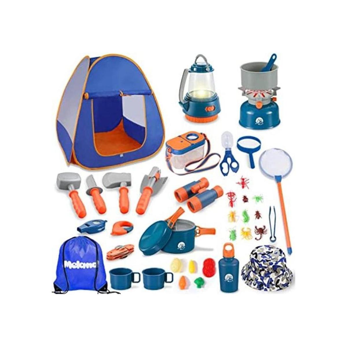 Meland Juego de campamento para niños con tienda de