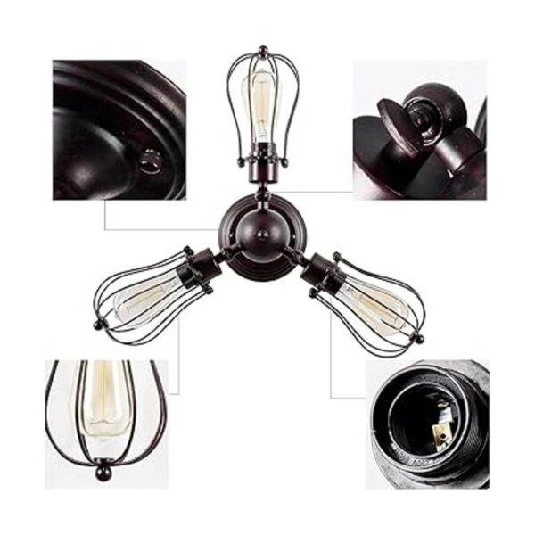 Luling Lámpara de techo vintage industrial candelabros