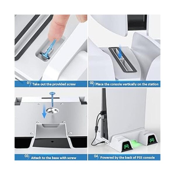 OIVO Soporte PS5 con ventilador de refrigeración por_4