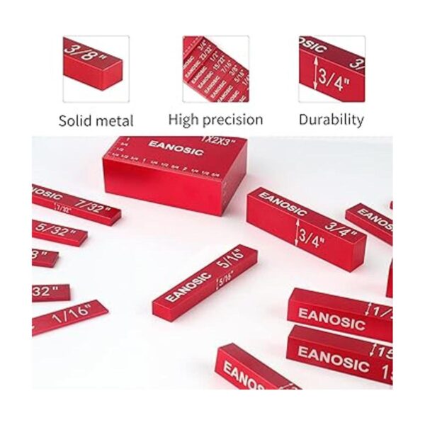 EANOSIC Juego de 15 barras de aluminio de precisión para_2
