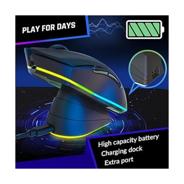 KLIM Blaze Pro Ratón inalámbrico recargable para juegos_4