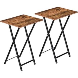 HOOBRO Tablas plegables para TV juego de 2 mesas_1