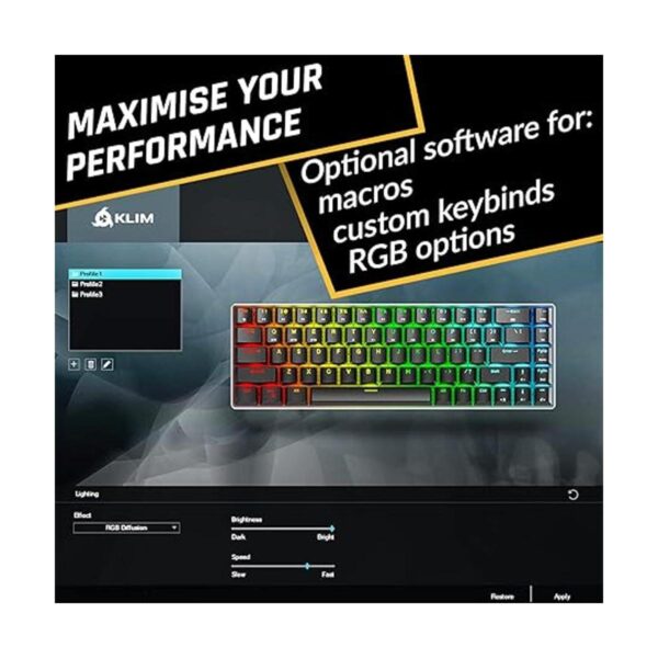 KLIM Teclado mecánico inalámbrico Shift 60 nuevo 2022_4