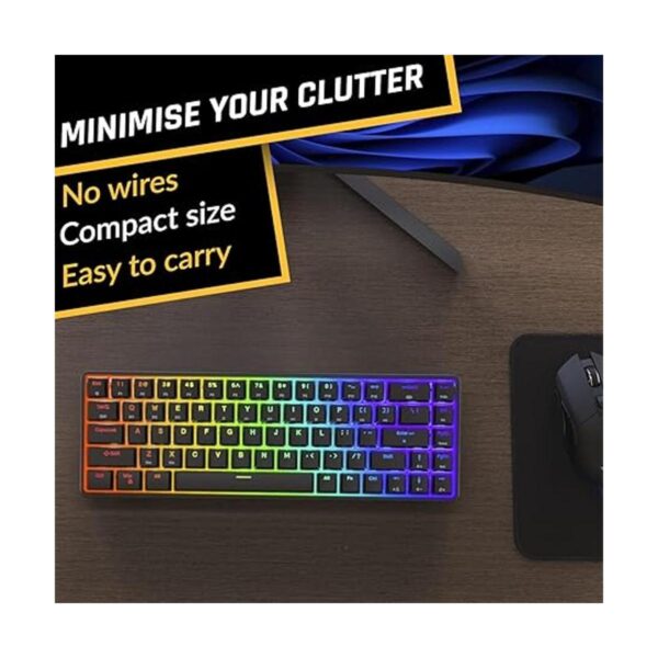 KLIM Teclado mecánico inalámbrico Shift 60 nuevo 2022_6