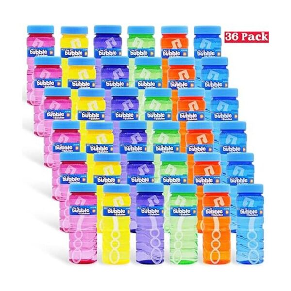 JOYIN 36 botellas de burbujas con surtido de varitas para_2