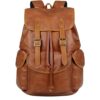 Mochila de cuero para portátil de 15.6 pulgadas mochila