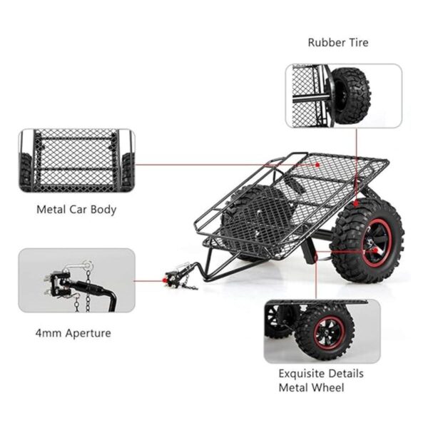 GoolRC Remolque de tolva de coche para remolque 110