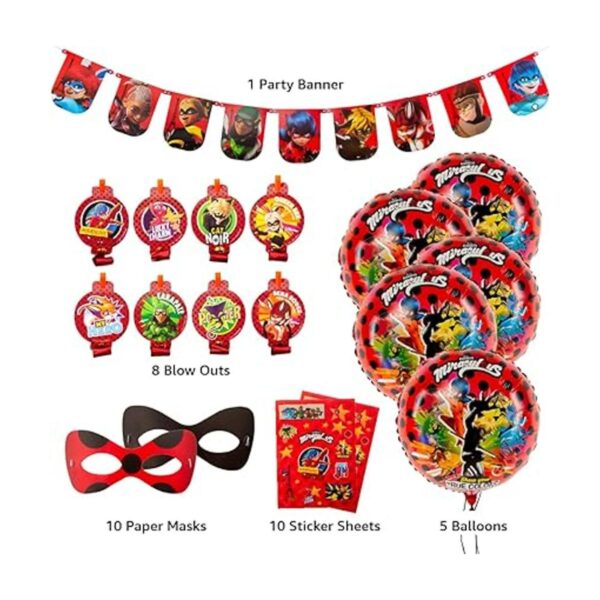 Miraculous Ladybug Party in a Box Kit Celebración fiesta_3