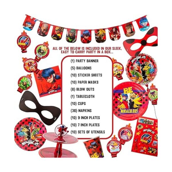 Miraculous Ladybug Party in a Box Kit Celebración fiesta_2